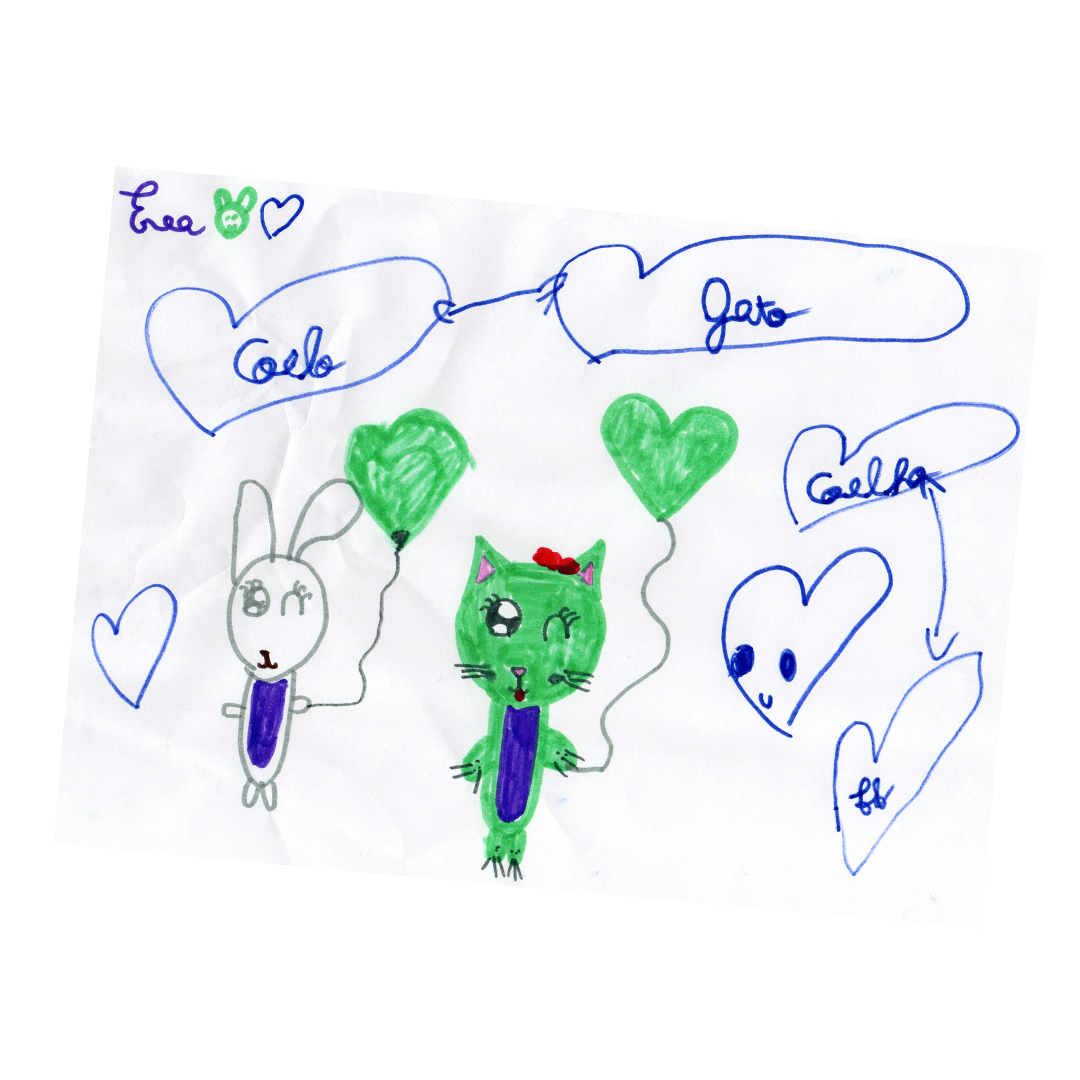 Desenho Gato Coelo - Coelho FF